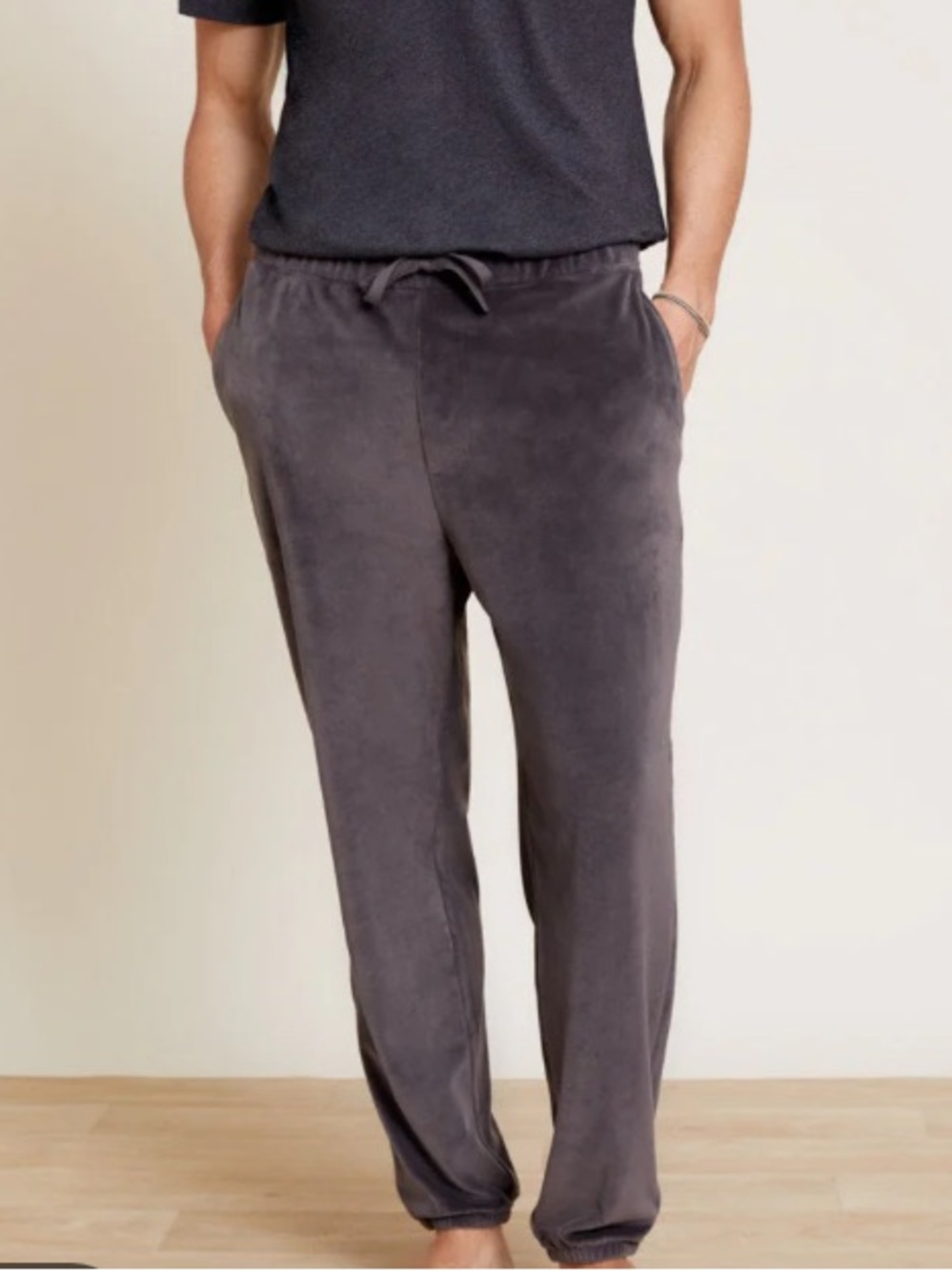 Barefoot dreams velour luxechic knit joggers size small